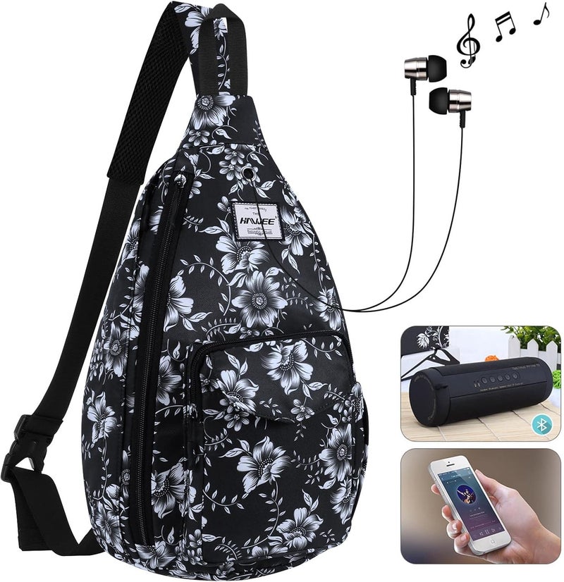 HAWEE Backpack Sling for Women Anti-Water Crossbody Bag Inclined Adjustable Pack | Casual, Adjustable Strap, Water Repellent, for Travel/Sport - Image 2